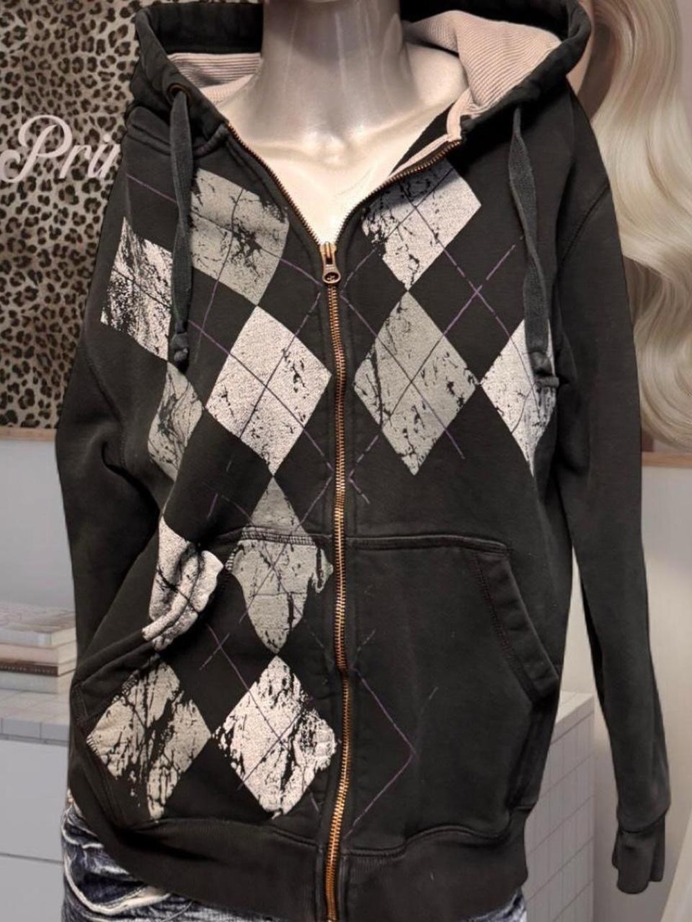 Footlocker Grunge Skater Y2K Zip Hoodie